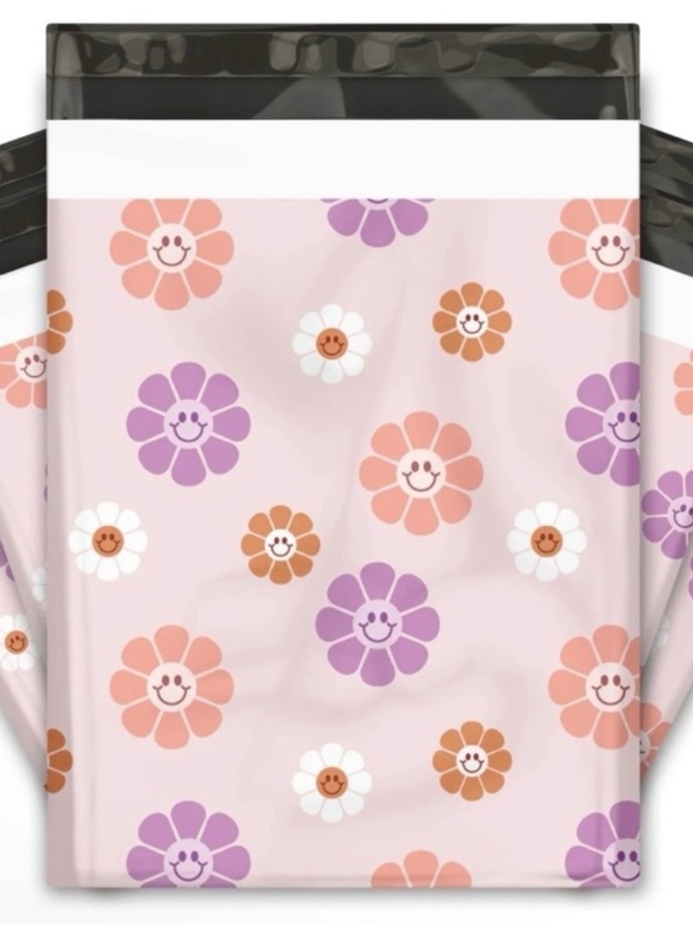 Polymailers: (20) 10x13 Smiley Face/Floral